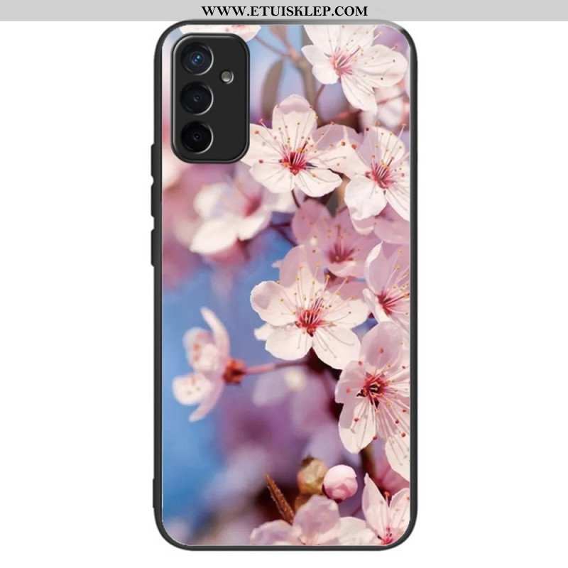 Etui do Samsung Galaxy M13 Kwiaty Ze Szkła Hartowanego